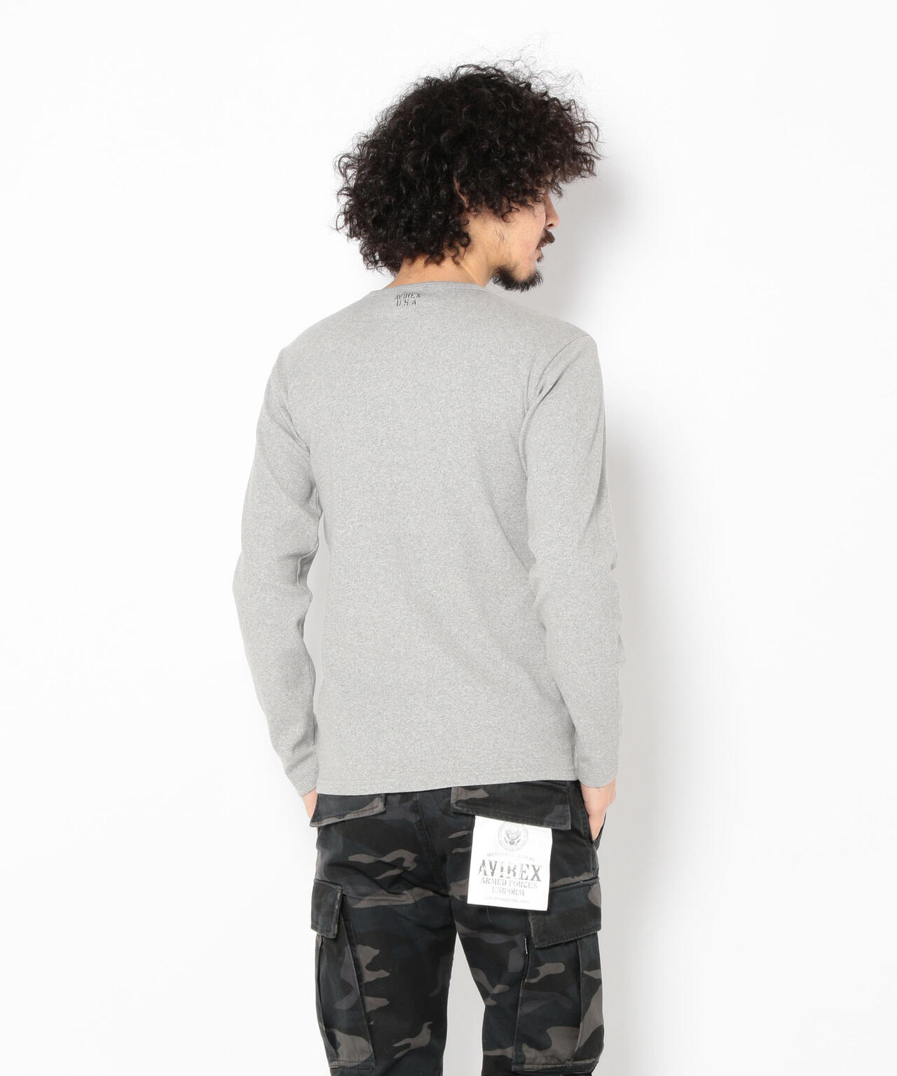 DAILY/デイリー》RIB L/S HENLEY NECK T-SHIRT/リブ 長袖 ヘンリーネック Tシャツ デイリーウェア | AVIREX  ( アヴィレックス ) | US ONLINE STORE（US オンラインストア）