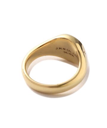 《AVIREX by J.H.M》"VARSITY" SIGNATURE RING GOLD PLATED / "バーシティ" シグネチャー