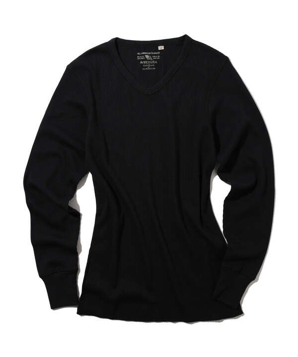 《DAILY/デイリー》DAILY L/S THERMAL V-NECK T-SHIRT/デイリー ロングスリーブ サーマル Vネック 