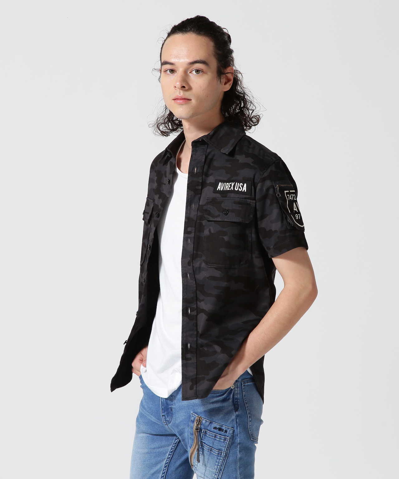 半袖ファティーグ カーキシャツ/S/S FATIGUE KHAKI SHIRT | AVIREX 