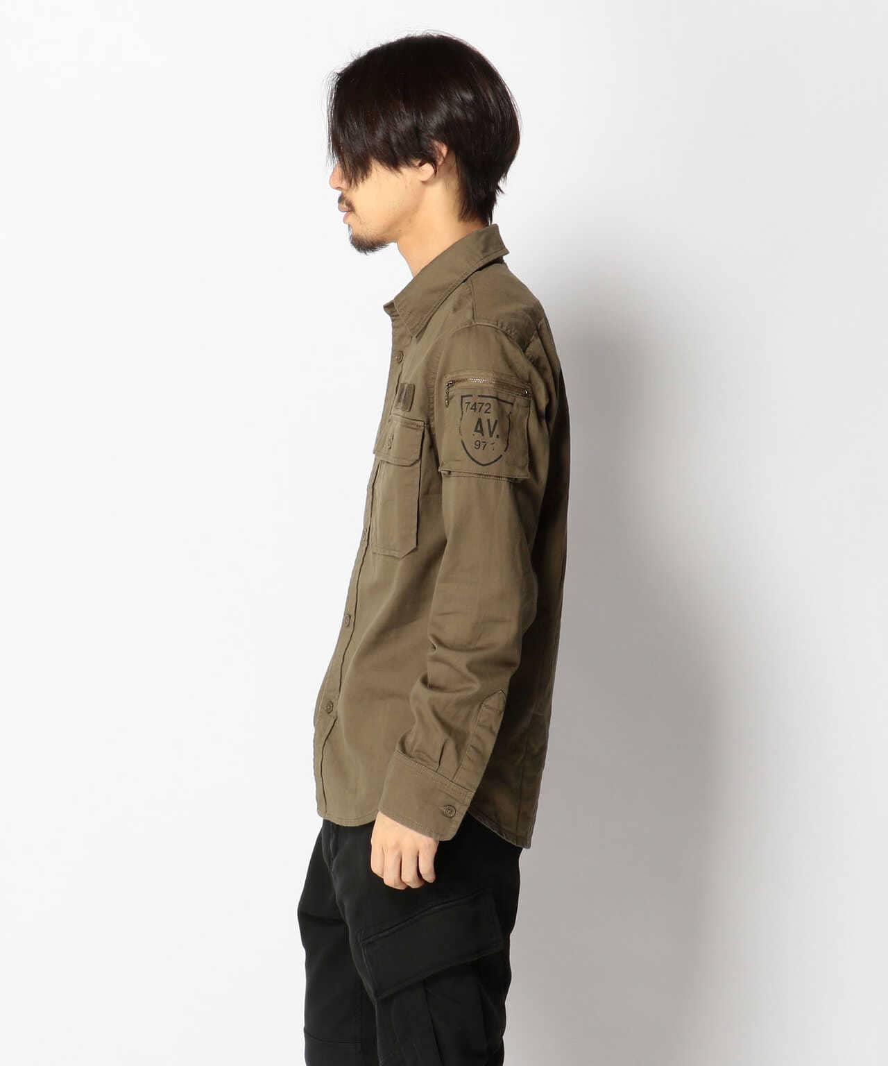 AVIREX/アヴィレックス/FATIGUE KHAKI SHIRT/長袖ファティーグ カーキ 