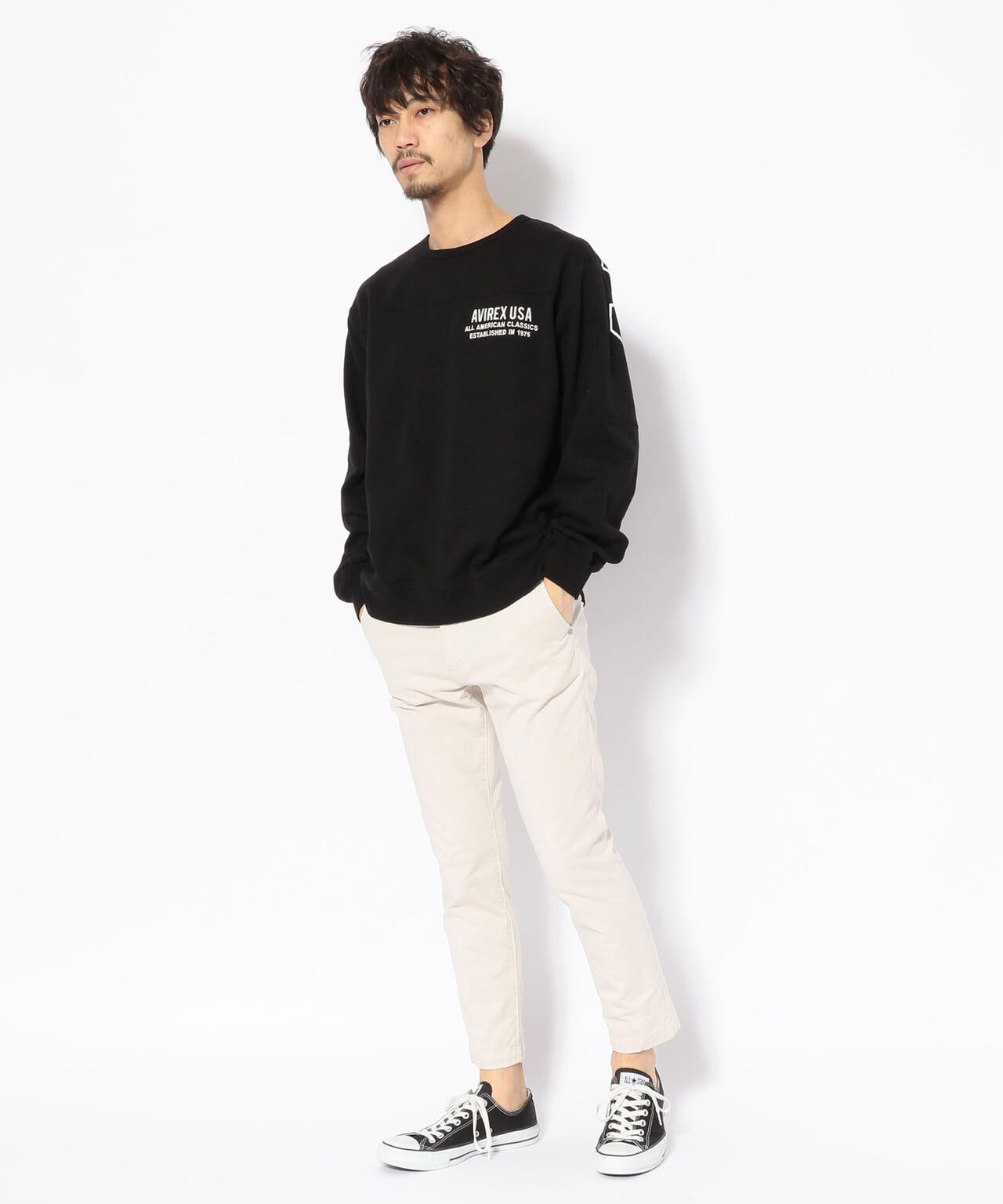 ビッグロゴ クルーネック スウェット/BIG LOGO CREW NECK SWEAT SHIRT | AVIREX ( アヴィレックス ) | US  ONLINE STORE（US オンラインストア）