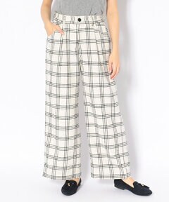 直営店限定】ウールチェック ワイドパンツ/WOOL CHECK WIDE PANT