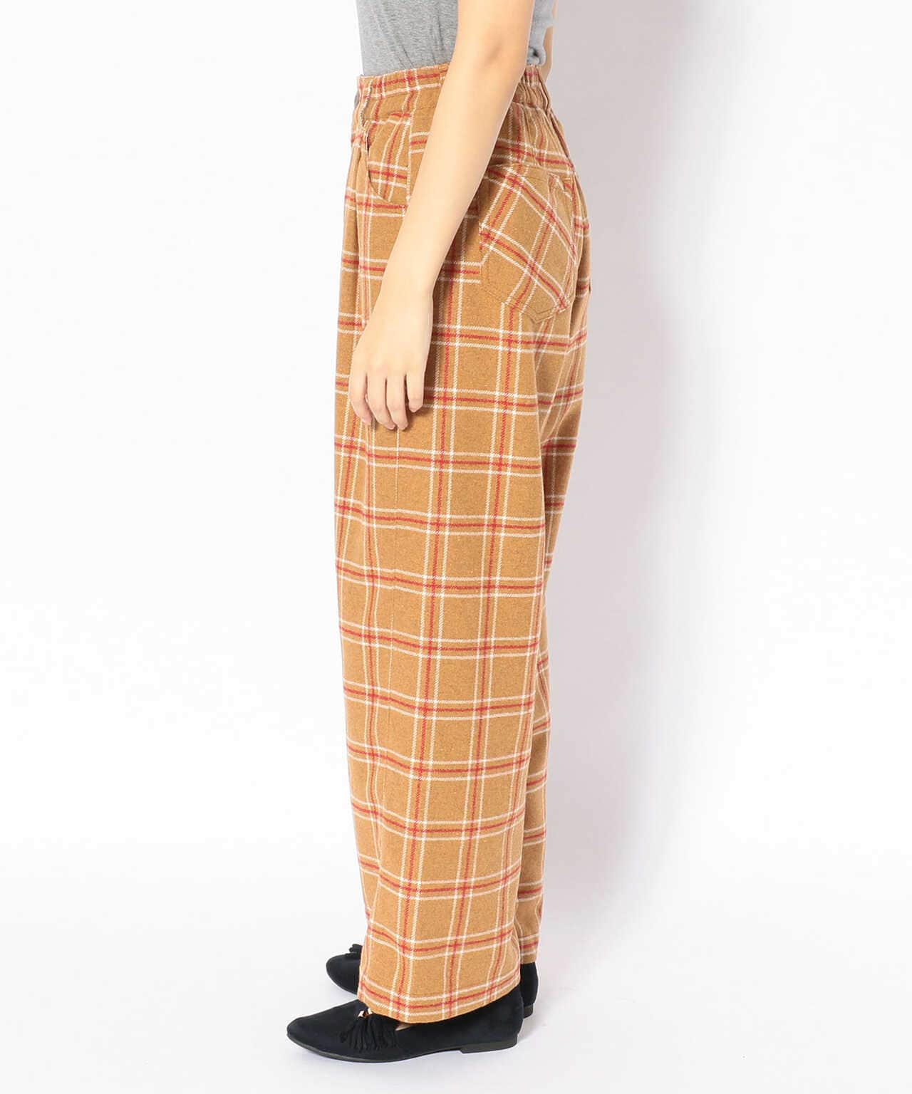 直営店限定】ウールチェック ワイドパンツ/WOOL CHECK WIDE PANT