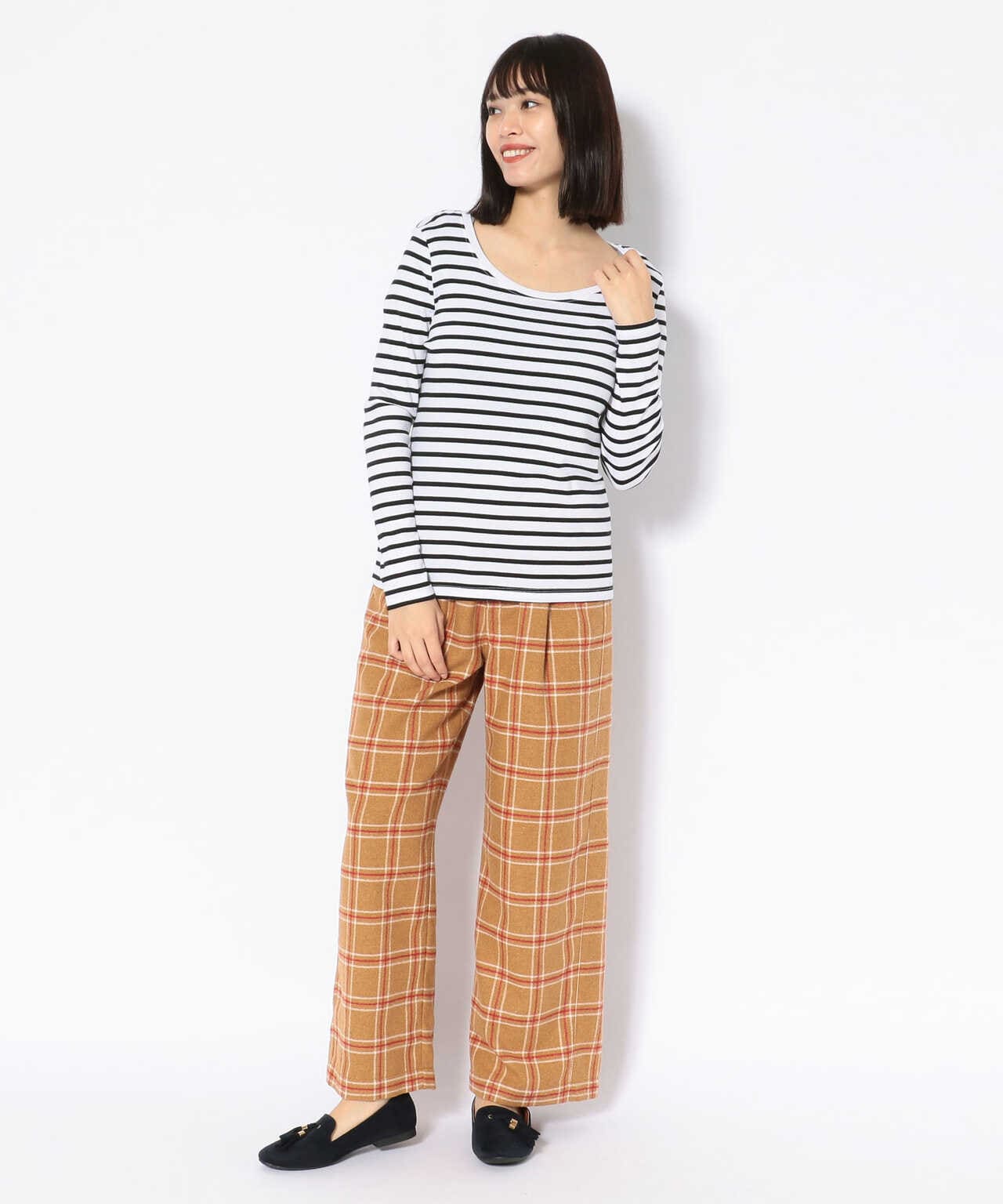 直営店限定】ウールチェック ワイドパンツ/WOOL CHECK WIDE PANT