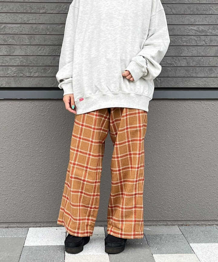 【直営店限定】ウールチェック ワイドパンツ/WOOL CHECK WIDE PANT | AVIREX ( アヴィレックス ) | US ONLINE  STORE（US オンラインストア）