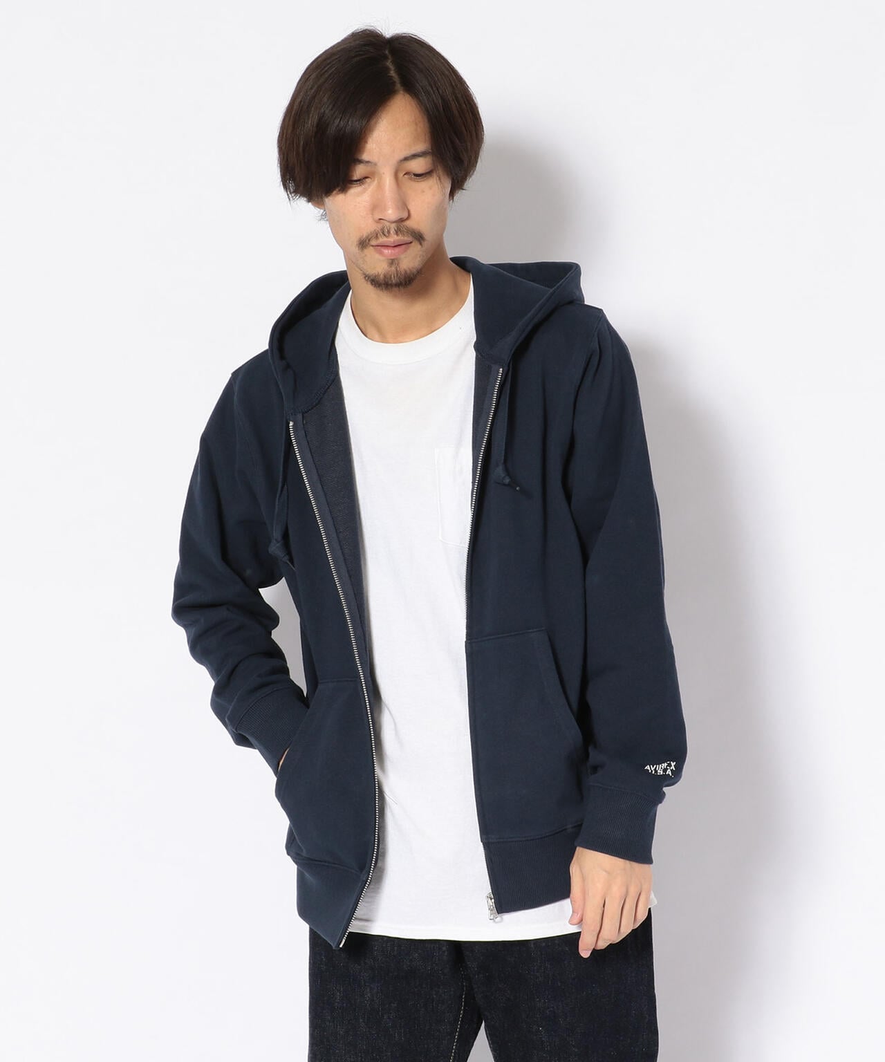 DAILY/デイリー》ZIP PARKA/無地 ジップパーカー デイリーウェア | AVIREX ( アヴィレックス ) | US ONLINE  STORE（US オンラインストア）