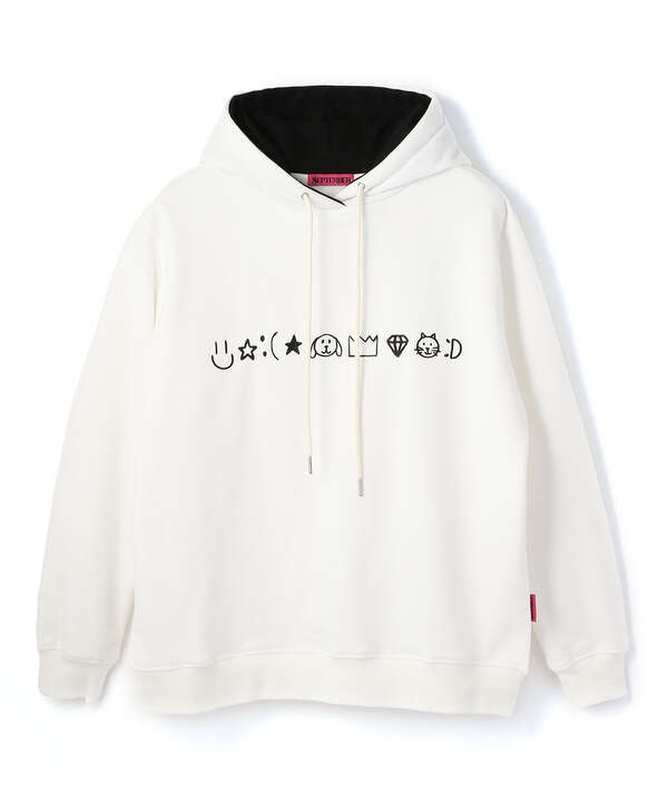 September/セプテンバー/EMOJI STITCH HOODIE/絵文字シシュウプルオーバーパーカー