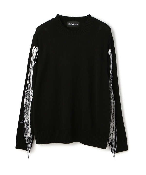 NOTANDUM/ノウタンダム/FLEA BORN L/S KNIT/ダメージニット