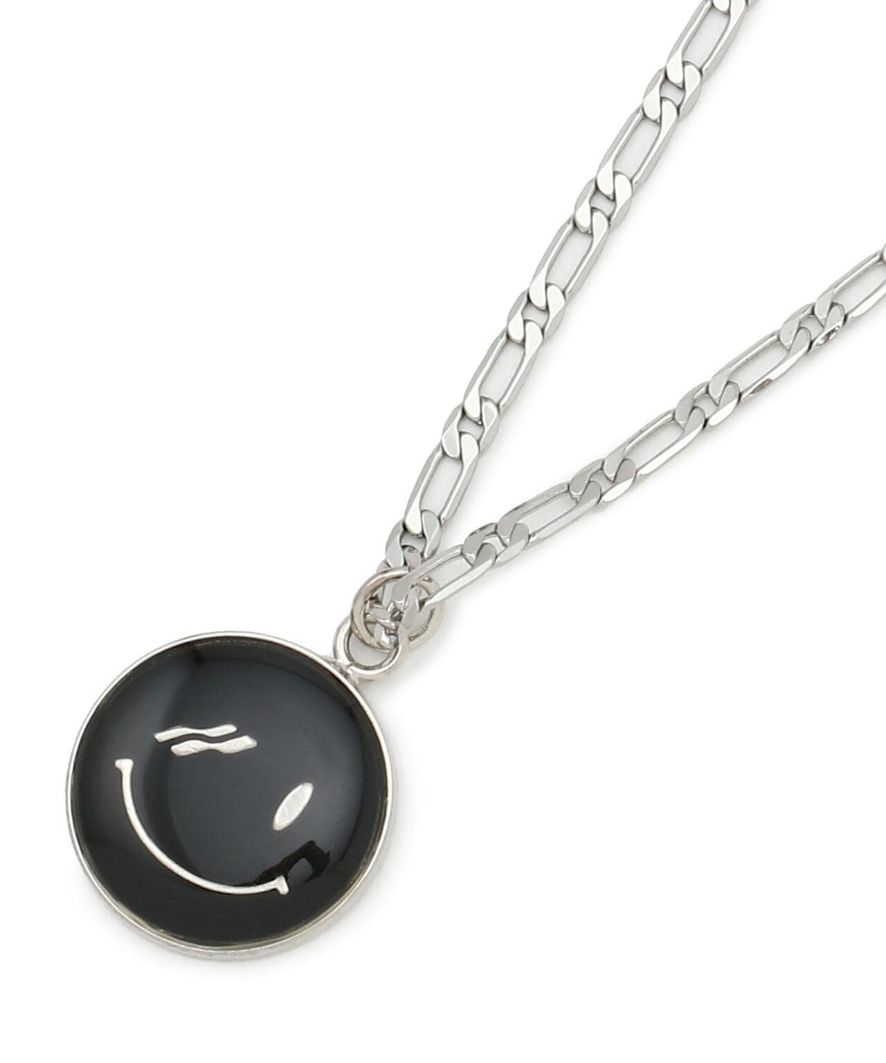 WE11DONE/ウェルダン/BLK SMILE SIVER NECKLACE/スマイルシルバー