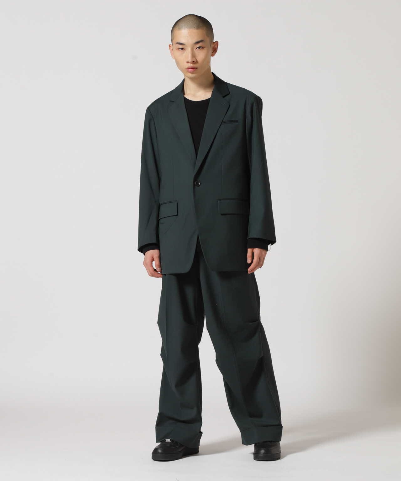 Dankeschon/ダンケシェーン/TR ZIP WIDE PANTS/ジップワイドパンツ