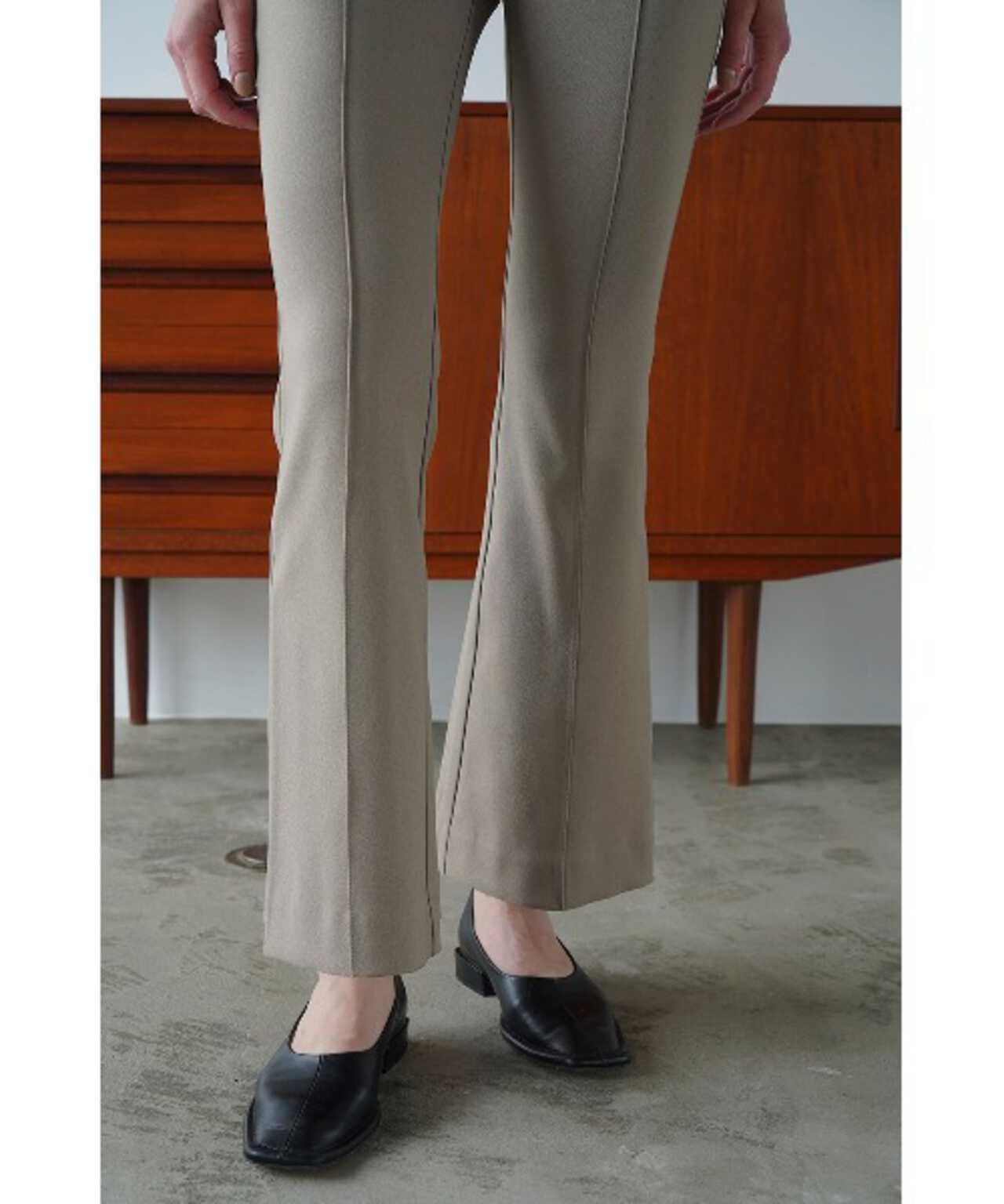 Grey Boot Cut Canvas Pants-LZR-7234