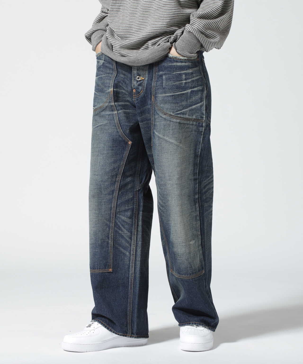 SUGARHILL MUSTY FADED DOUBLE KNEE DENIM | labiela.com