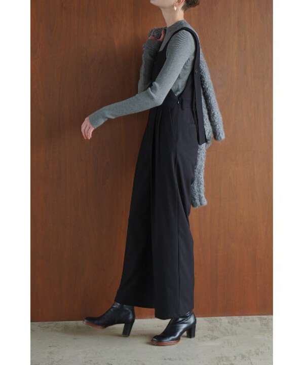 CLANE/クラネ/BACK RIBBON SUSPENDER SALOPETTE/バックリボンサスペンダーサロペット