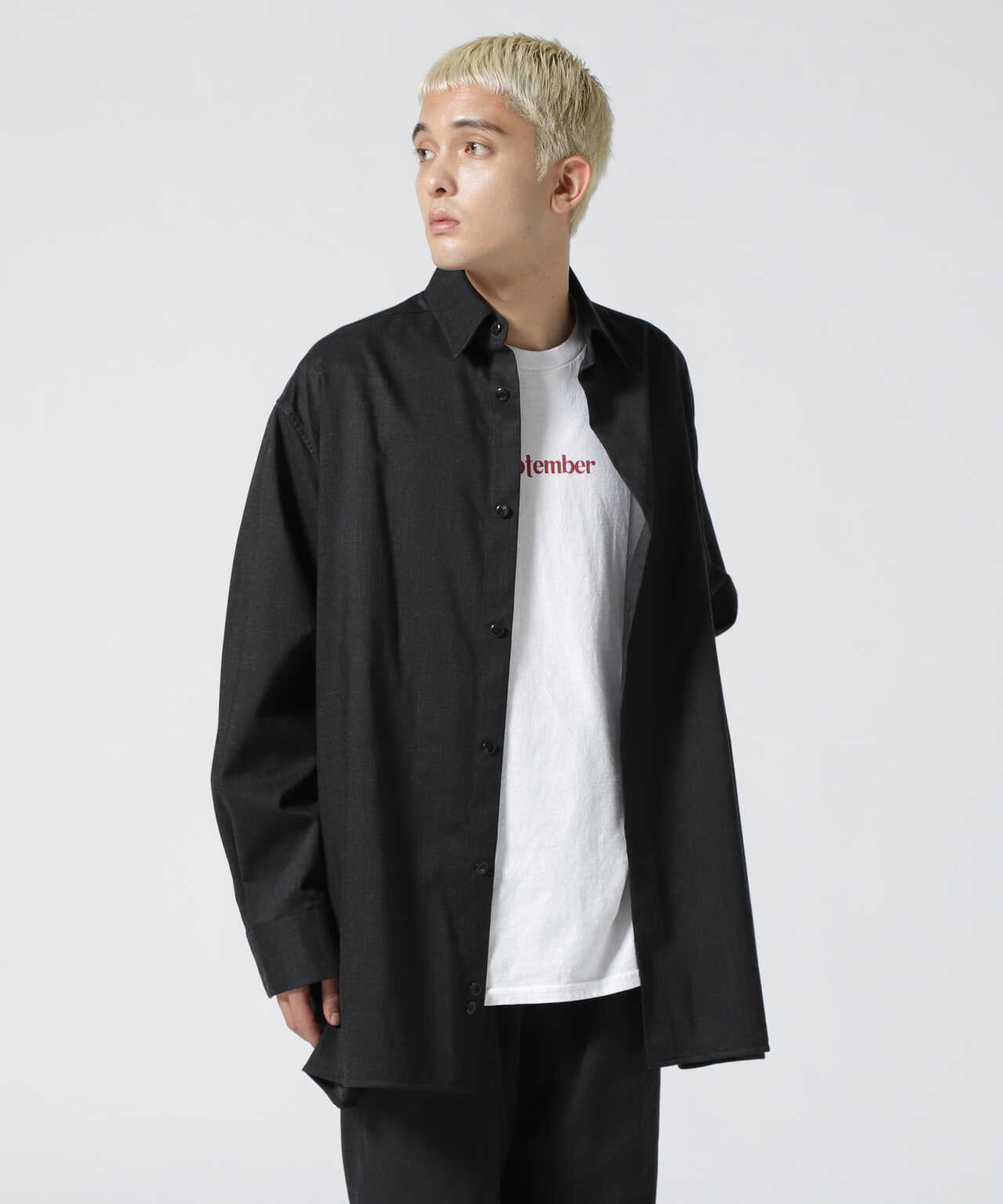 th.products/ティーエイチプロダクツ/TECHNICAL WOOL OVERSIZED SHIRT 