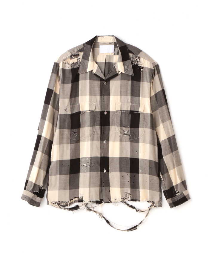 SUGARHILL BLOCK CHECK CRASHED SHIRT-