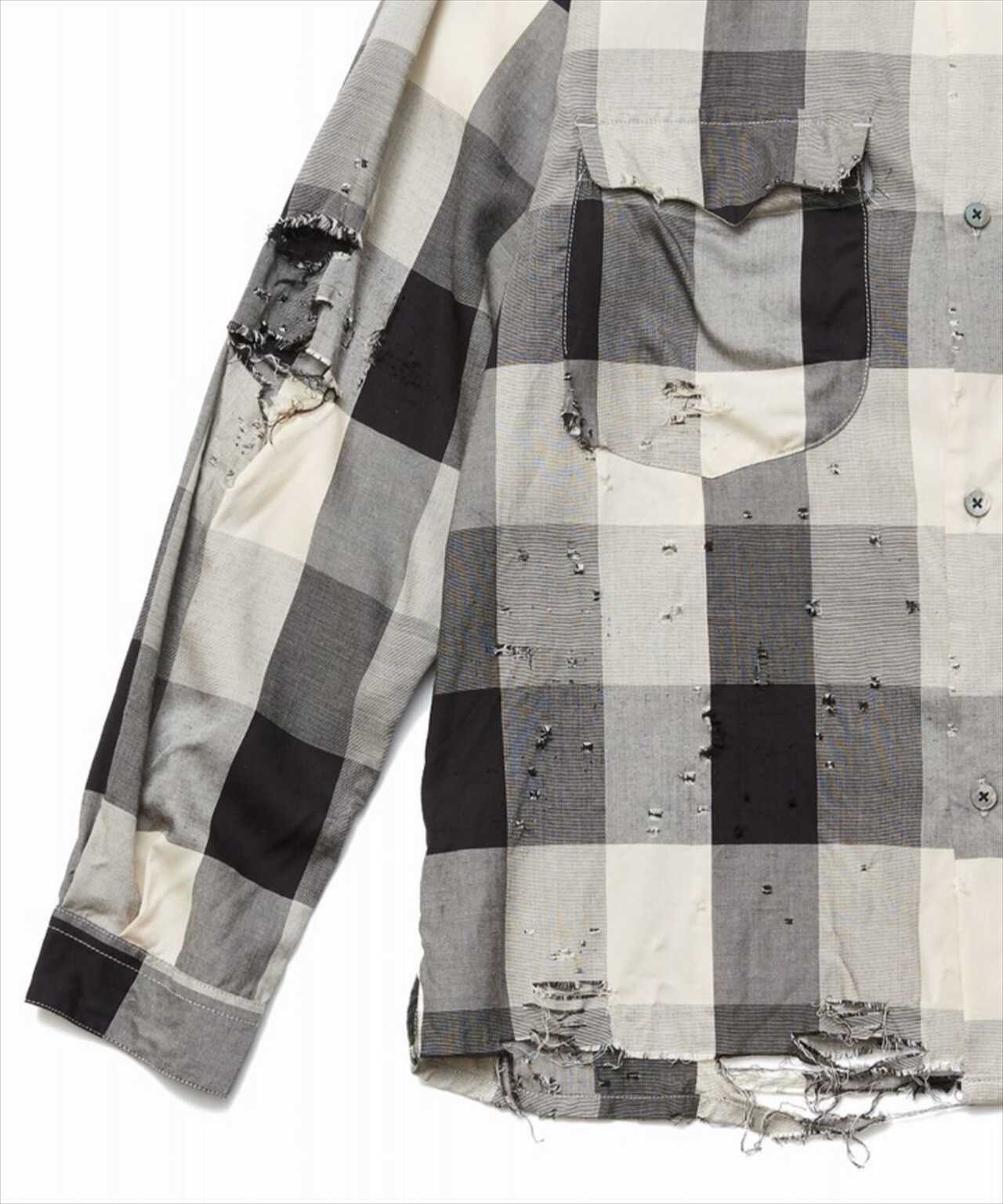 SUGARHILL BLOCK CHECK CRASHED SHIRT