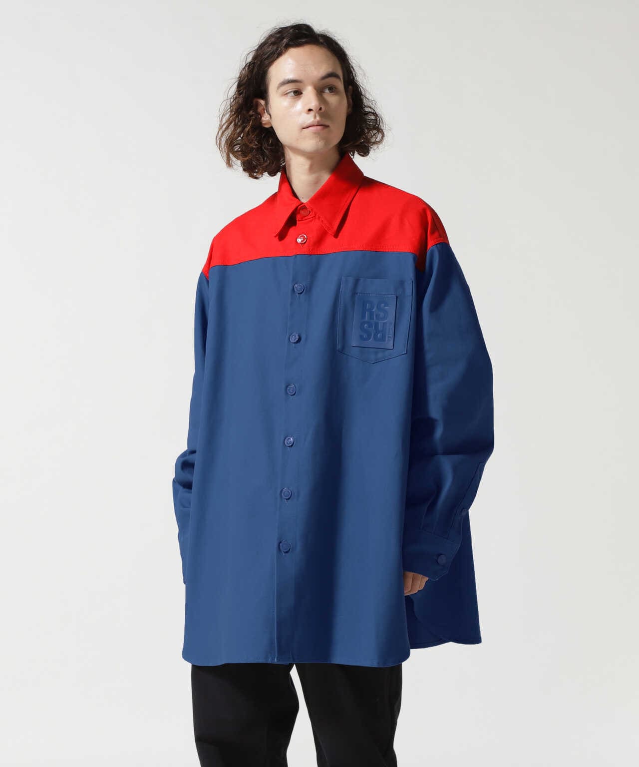 RAFSIMONS/ラフシモンズ/Oversize Bicolor Denim Shirt | LHP