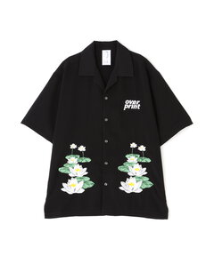 over print/オーバープリント/Lotus HS Shirt/グラフィック開襟シャツ