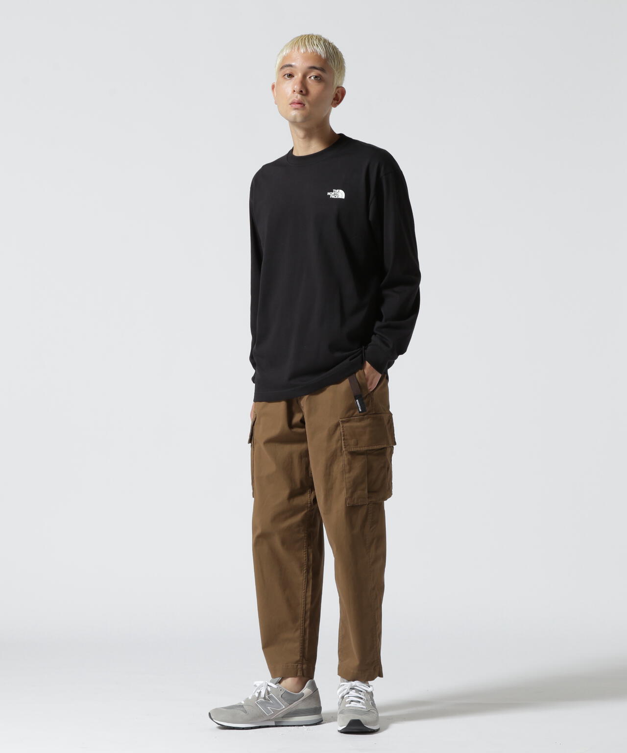 THE NORTH FACE/ザ・ノースフェイス/L/S Square Logo Tee/ロング