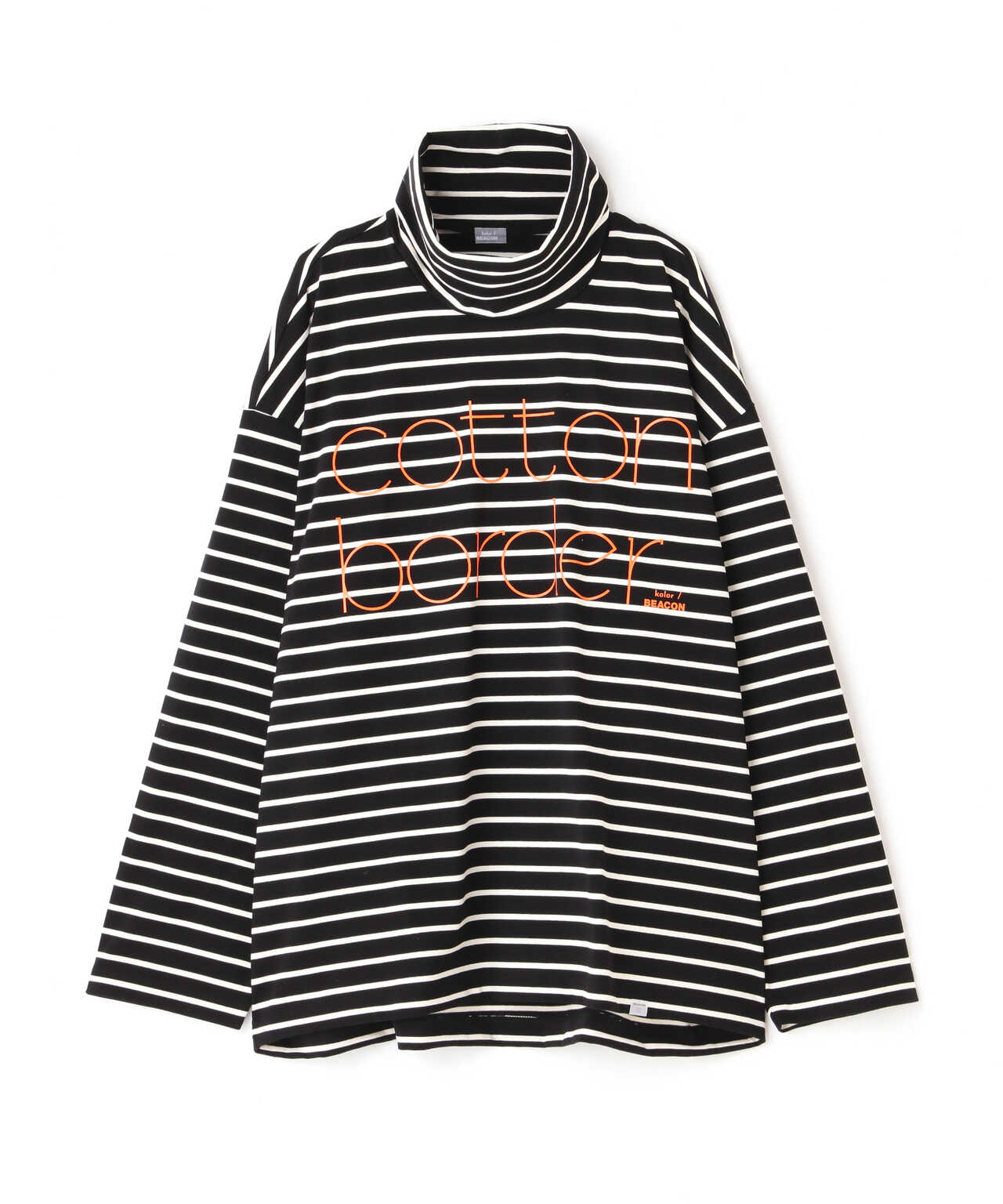 Kolor BEACON/カラービーコン/Hi Neck Border Long Sleeve Tee 