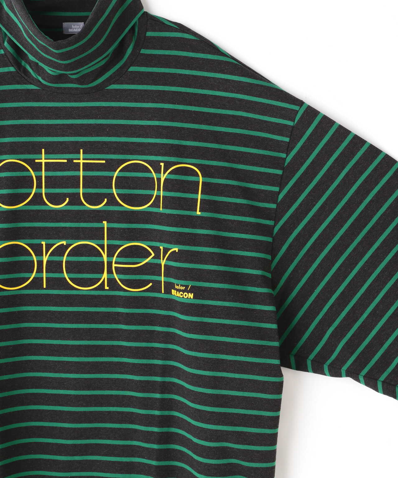 Kolor BEACON/カラービーコン/Hi Neck Border Long Sleeve Tee 