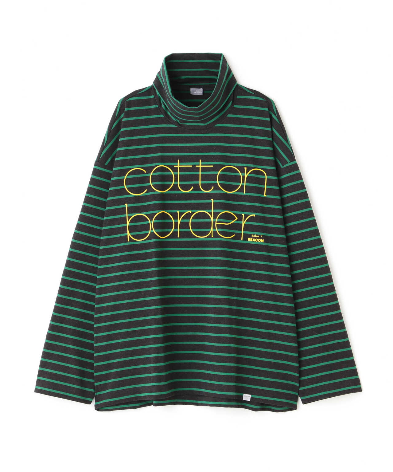 Kolor BEACON/カラービーコン/Hi Neck Border Long Sleeve Tee ...