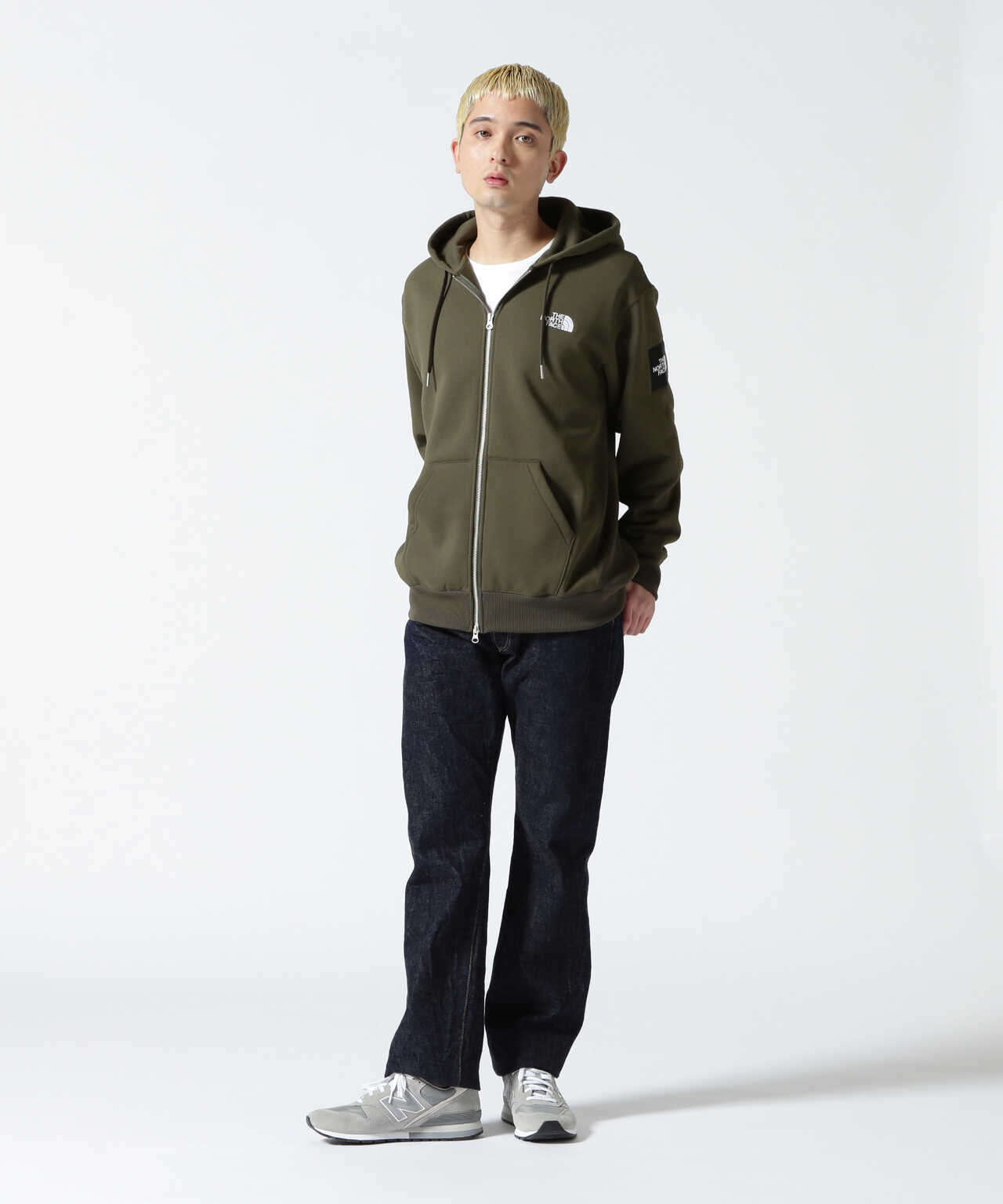 THE NORTH FACE  スクエア ロゴ フルジップ フーディジップパーカー