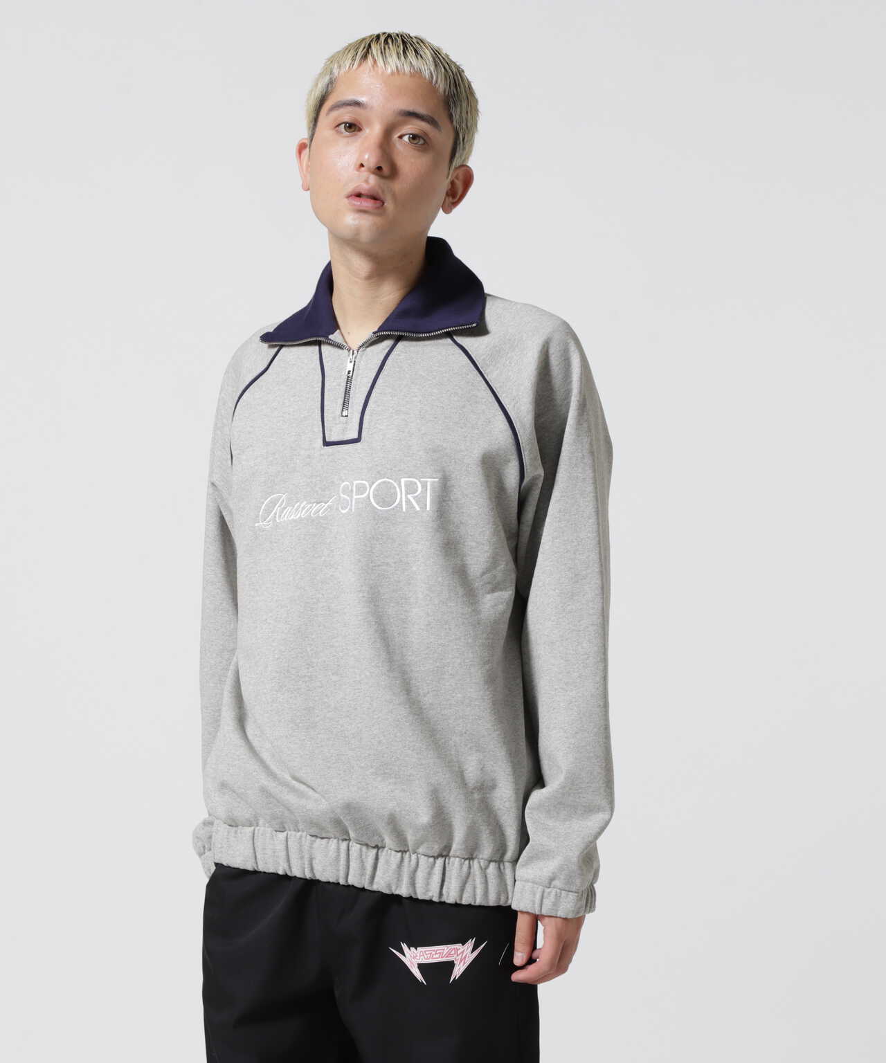 RASSVET(PACCBET)/ラスベート/SPORT COLLARED SWEAT/ハーフジップ