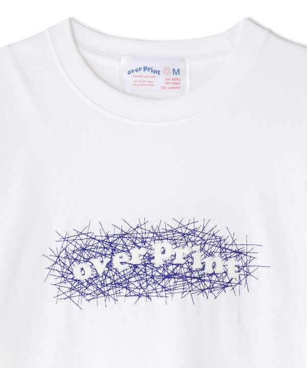 over print/オーバープリント/エンボスロゴTシャツ