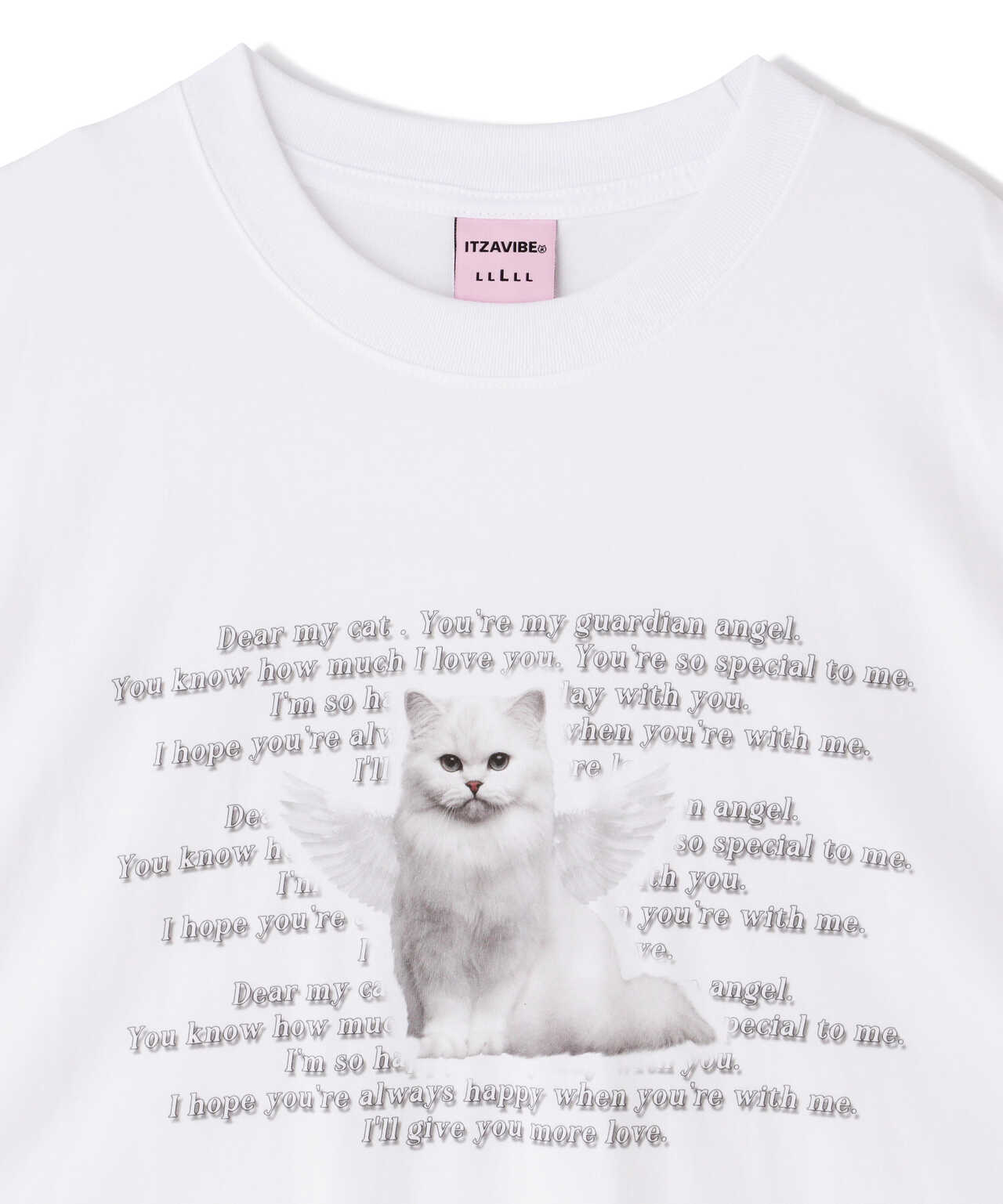 ITZAVIBE/イッザバイブ/Angel Cat T-Shirts/Tシャツ
