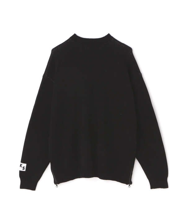 Dankeschon/ダンケシェーン/Chidori Side Zip Crew Neck Sweat/千鳥サイドジップニット