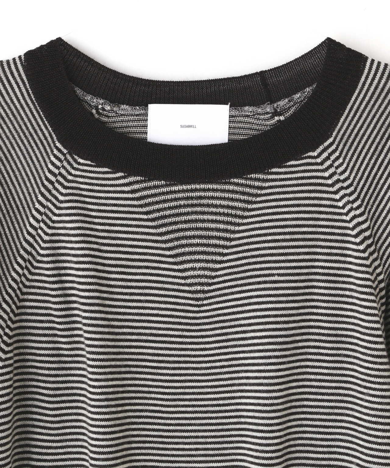 アウトレットオーダー sugarhill COTTON STRIPE KNIT ネイビー 美品