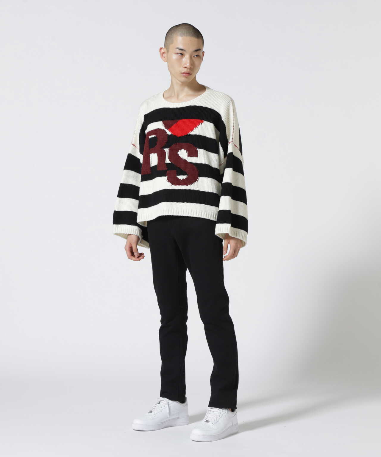 RAFSIMONS/ラフシモンズ/Loose Fit Cropped Jacquard RS Knit ...