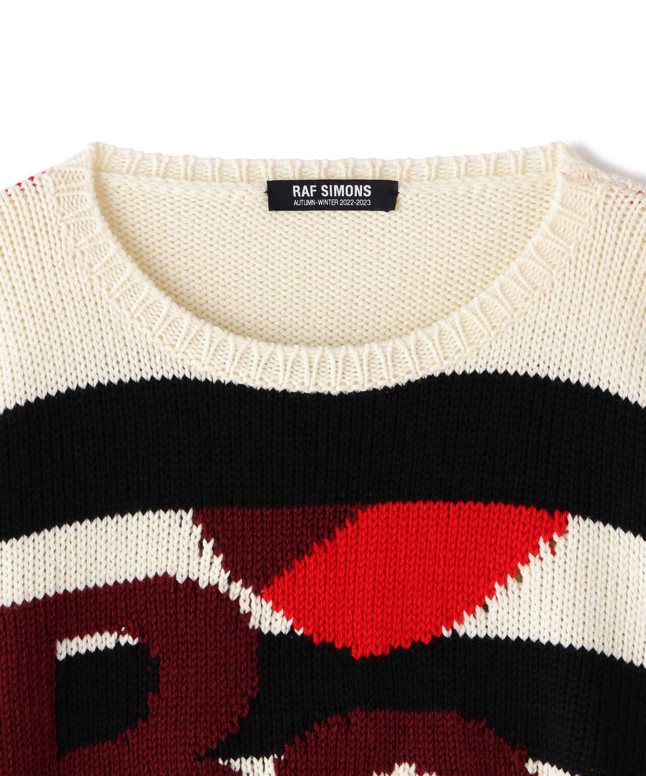 RAFSIMONS/ラフシモンズ/Loose Fit Cropped Jacquard RS Knit ...