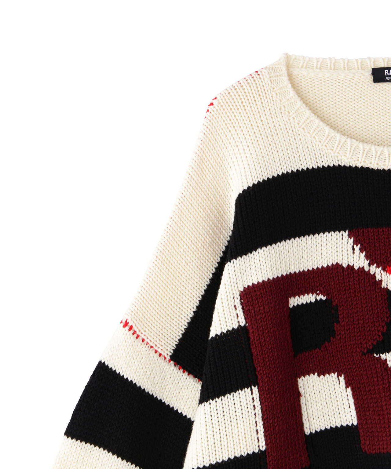 RAFSIMONS/ラフシモンズ/Loose Fit Cropped Jacquard RS Knit ...