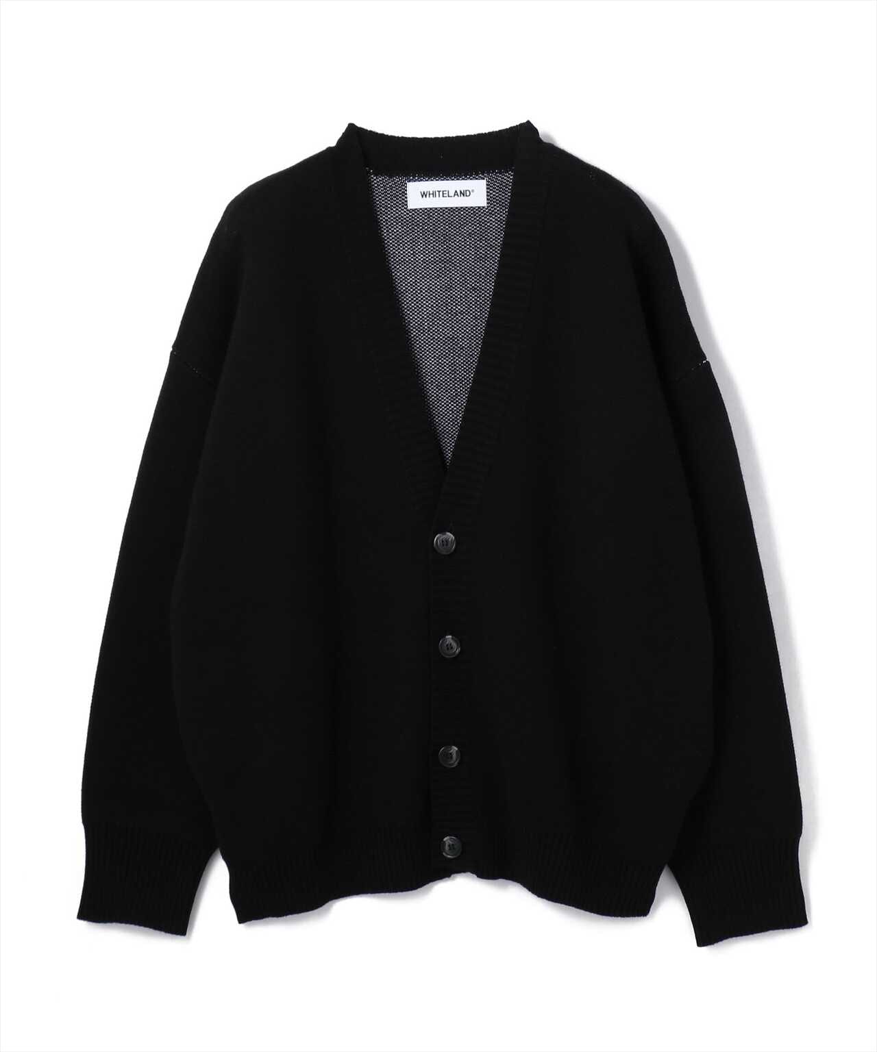 WHITELAND/ホワイトランド/LINE LOGO CARDIGAN/ラインロゴカーディガン 