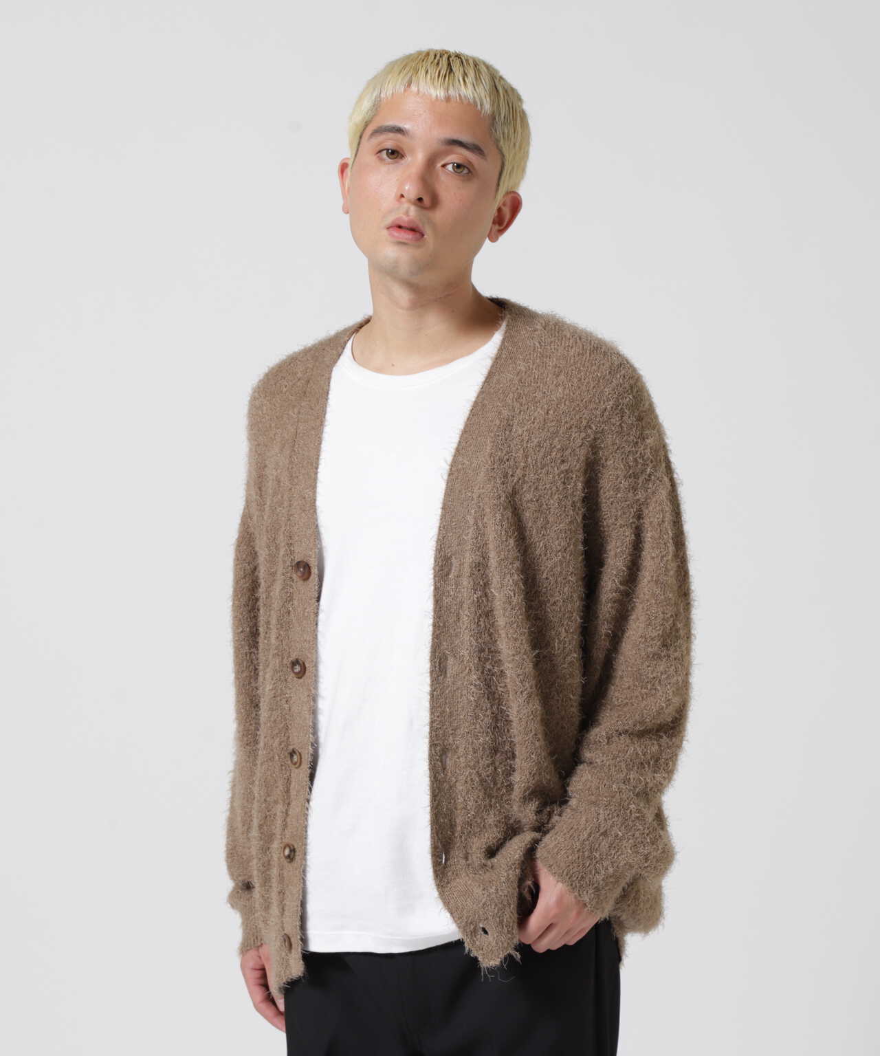 Dankeschon/ダンケシェーン/Feather Mole Yarn Cardigan/カーディガン