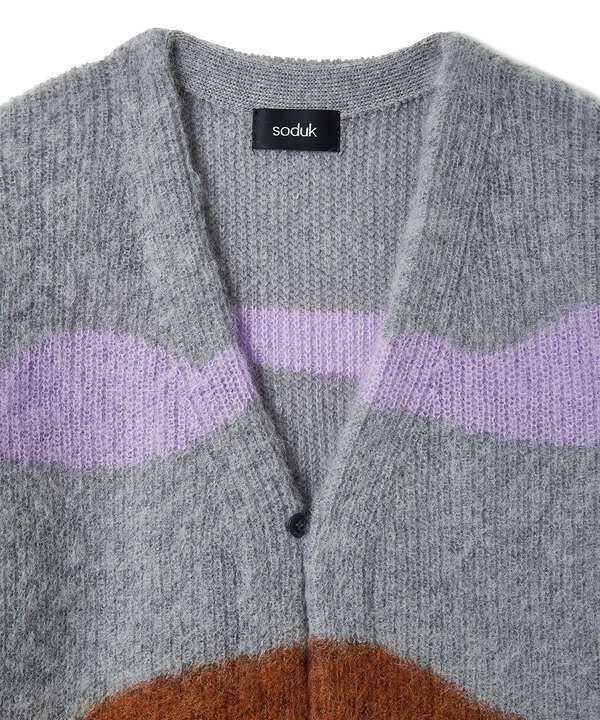 soduk/スドーク/drawing knit cardigan/ドローイングニット 