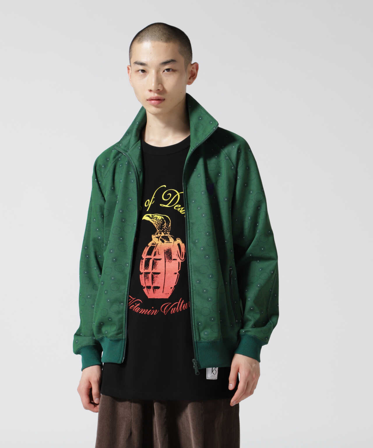 Needles Track Jacket-Poly Jq トラックジャケット-