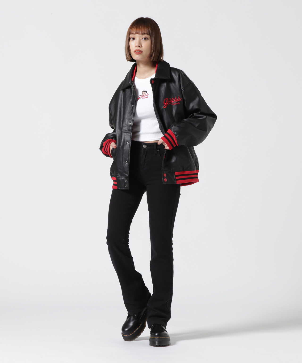 GUESS/ゲス/GO BETTY BOOP UNISEX PU JACK/PUジャケット | LHP ...