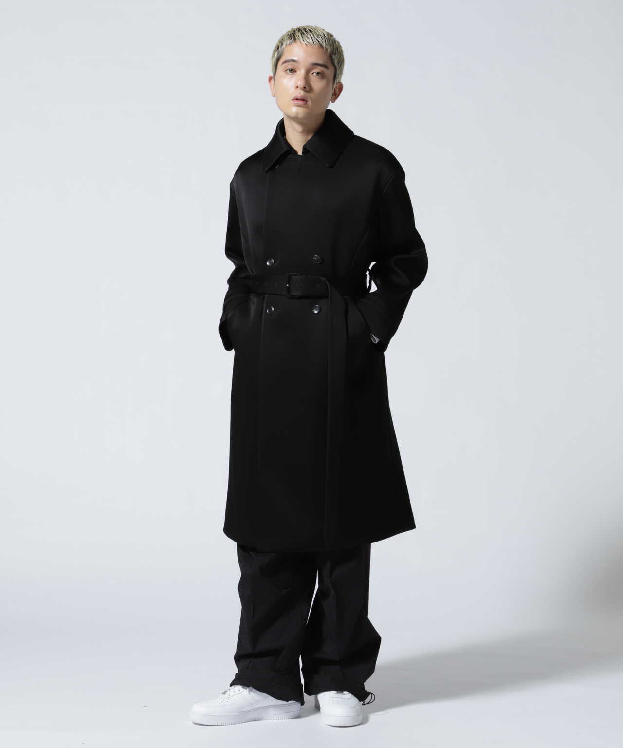 タロウホリウチ th products 19AW ベルテッド ロングコート 46