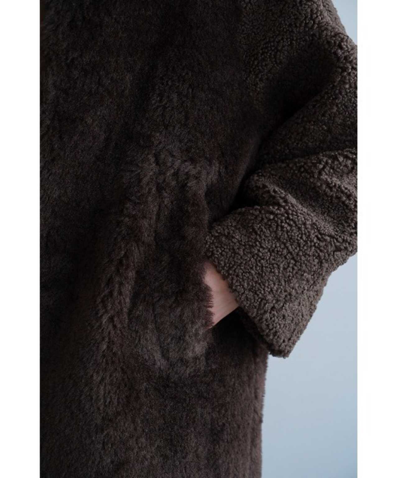 CLANE/クラネ/MIX FUR COCOON COAT/ミックスファーコクーンコート