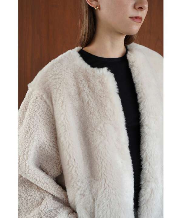 CLANE【新品未使用タグ付】CLANE MIX FUR COCOON COAT