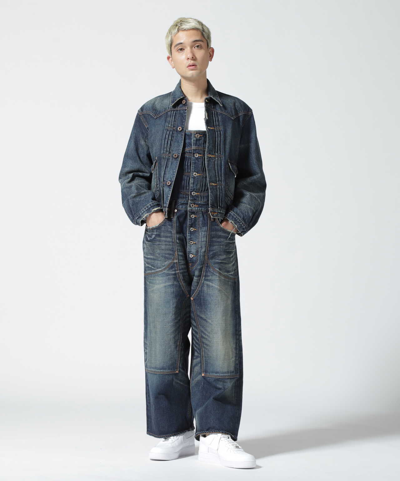 SUGARHILL MUSTY FADED DOUBLE KNEE DENIM-