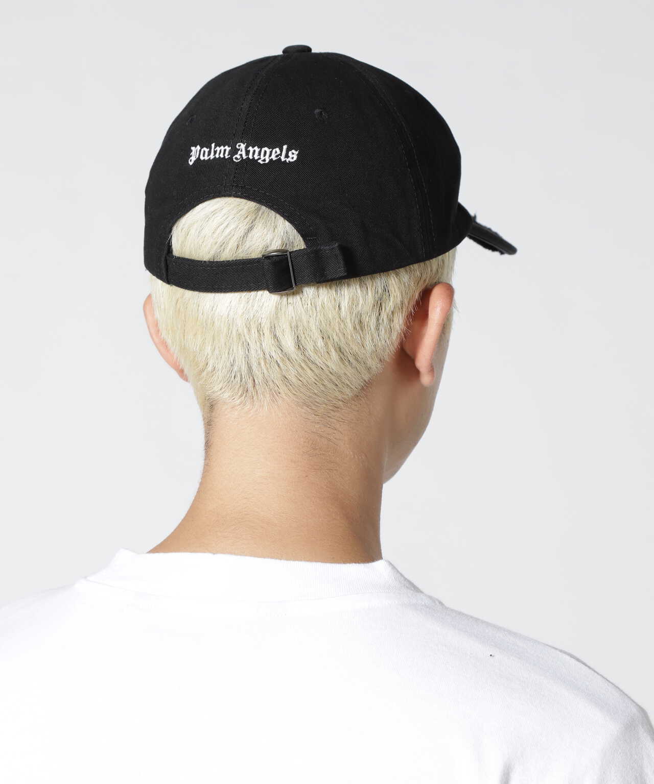 オイルペイント Palm Angels パーム・エンジェルス レディース アクセサリー 帽子 ベースボールシューズ Logo-applique  cotton-blend baseball cap 通販