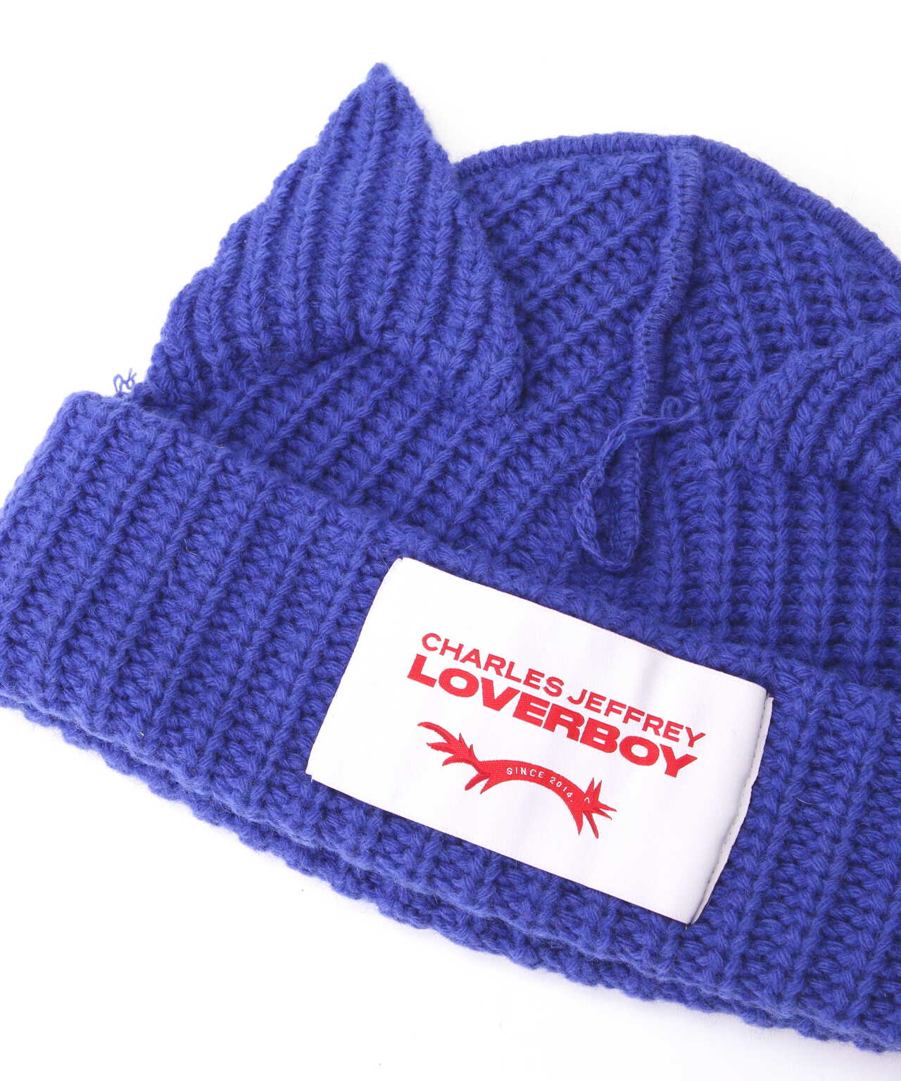 CharlesJeffrey Loverboy ニット帽Blue\u0026Red - ニットキャップ