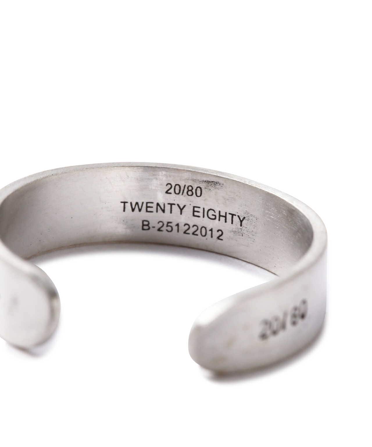 20 80｜トゥエンティエイティ Sterling Silver ID Chain Ring 8mm