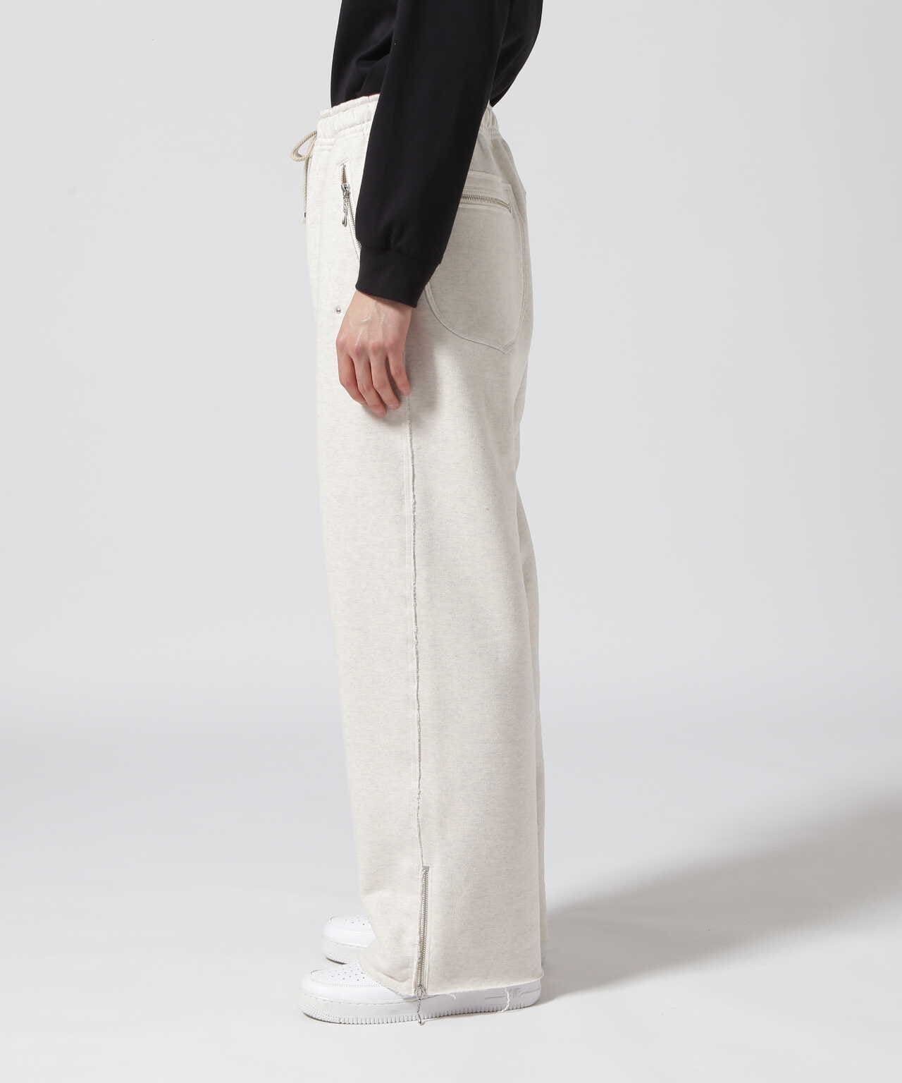 SUGARHILL/シュガーヒル/ZIP-UP WIDE SWEAT TROUSERS/ジップアップワイドスウェットトラウザーズ