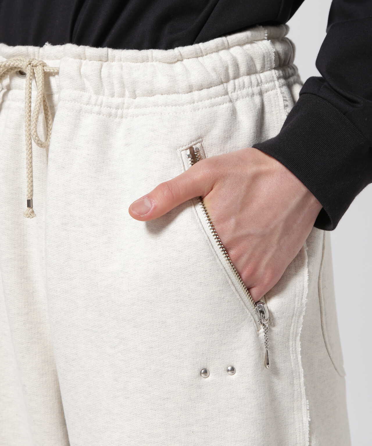 SUGARHILL/シュガーヒル/ZIP-UP WIDE SWEAT TROUSERS/ジップアップワイドスウェットトラウザーズ